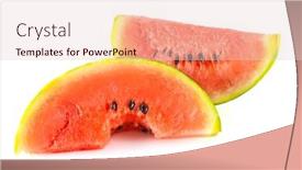  Presentation with colorful - Theme consisting of colorful-red-watermelon-slices background and a lemonade colored foreground