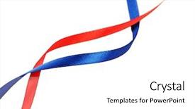  Presentation with red white blue - Colorful PPT layouts enhanced with colorful ribbons isolated on white backdrop and a white colored foreground
