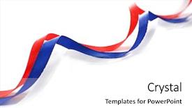  Presentation with red white blue - Colorful PPT layouts enhanced with colorful ribbons isolated on white backdrop and a white colored foreground