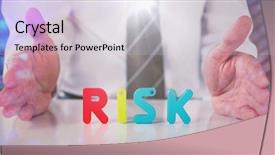  Presentation with risk - Amazing slide set having colorful risk text against black backdrop and a lemonade colored foreground