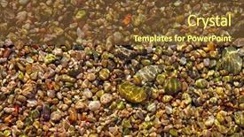  Presentation with rolling stones - PPT theme featuring colorful rolling stones sea bottom background and a tawny brown colored foreground