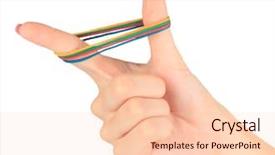  Presentation with rubber - Slides enhanced with colorful rubber bands in hand background and a lemonade colored foreground