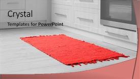  Presentation with free and rug design - Cool new PPT theme with colorful rug on floor backdrop and a light gray colored foreground