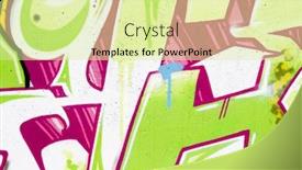  Presentation with graffiti - Cool new PPT layouts with doodle modern red - colorful segment of a graffiti backdrop and a blonde colored foreground