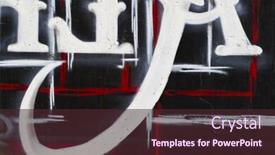  Presentation with graffiti - Theme having doodle modern red - colorful segment of a graffiti background and a tawny brown colored foreground