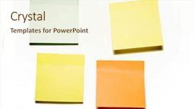  Presentation with self fulfilling prophecies - Beautiful presentation featuring colorful self-adhesive office stickers backdrop and a  colored foreground