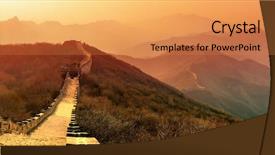  Presentation with morning sunrise - Beautiful presentation featuring colorful sky in beijing china backdrop and a yellow colored foreground