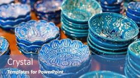  Presentation with ceramic - PPT theme featuring colorful-small-ceramic-dishes background and a  colored foreground