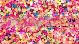  Presentation with rock - Slide set enhanced with colorful-small-rock-background-texture background and a coral colored foreground