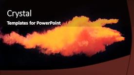  Presentation with smoke cloud - PPT theme having colorful-smoke-cloud-on-black background and a black colored foreground