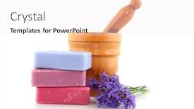  Presentation with soap - Cool new presentation theme with colorful soap in different colors from the provence backdrop and a white colored foreground