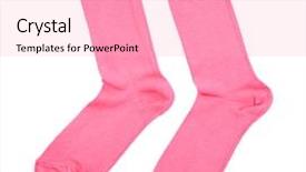  Presentation with socks - Colorful slide deck enhanced with colorful socks isolated on white backdrop and a lemonade colored foreground