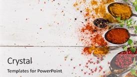  Presentation with spices - PPT layouts featuring colorful spices of the world background and a white colored foreground