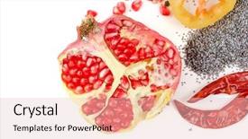  Presentation with spices - Presentation theme having colorful-spices-on-a-white background and a lemonade colored foreground