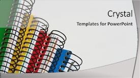  Presentation with spiral notebook - Theme enhanced with colorful spiral bound notebooks isolated background and a white colored foreground