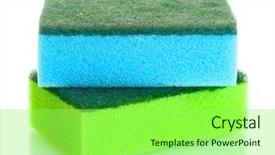  Presentation with sponges - Slide deck consisting of night view of the bay of haifa and the harbor northern israel background and a navy blue colored foreground