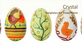  Presentation with easter - PPT layouts with traditional artistic handmade and unique background and a cream colored foreground
