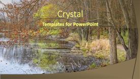  Presentation with trees - Colorful PPT theme enhanced with colorful-spring-trees-with-young backdrop and a tawny brown colored foreground