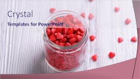  Presentation with sprinkles - Beautiful slide set featuring colorful sprinkles on jar on table close-up backdrop and a sky blue colored foreground