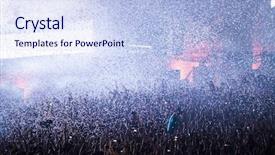  Presentation with stage lights - Presentation theme with colorful stage lights - christmas background and a  colored foreground