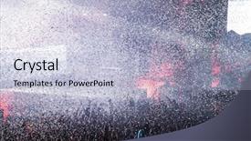  Presentation with stage lights - PPT theme featuring colorful stage lights - christmas background and a  colored foreground