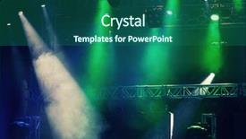 Presentation with light green - Slide set having colorful stage lights background and a ocean colored foreground