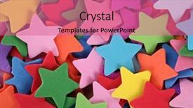  Presentation with decoration - Cool new presentation design with colorful stars for decoration backdrop and a coral colored foreground