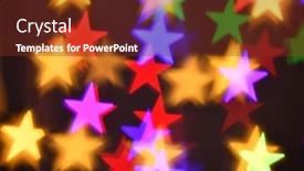  Presentation with illumination - Slide set enhanced with colorful-stars-illumination-for-holiday background and a tawny brown colored foreground