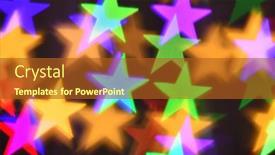  Presentation with illumination - Slide deck with colorful-stars-illumination-for-holiday background and a tawny brown colored foreground