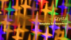  Presentation with illumination - Presentation with colorful-stars-illumination-for-holiday background and a tawny brown colored foreground