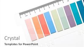  Presentation with white sheet - PPT layouts consisting of colorful-sticky-tabs-on-transparent background and a white colored foreground