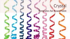  Presentation with colorful - PPT layouts consisting of colorful streamers isolated on white background and a lemonade colored foreground