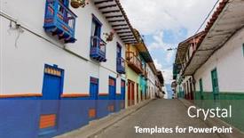  Presentation with colombia - Theme enhanced with salamina caldas in colombia background and a gray colored foreground