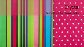  Presentation with red stripe - Slide deck with colorful stripe border red polka background and a  colored foreground