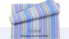  Presentation with woven - Slides with colorful-striped-ribbed-woven-cotton background and a light blue colored foreground