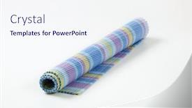  Presentation with woven - Colorful theme enhanced with colorful-striped-ribbed-woven-cotton backdrop and a sky blue colored foreground
