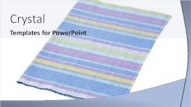  Presentation with woven - Cool new PPT theme with colorful-striped-ribbed-woven-cotton backdrop and a light blue colored foreground