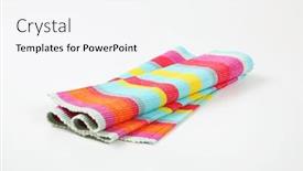  Presentation with woven - Cool new slides with colorful-striped-ribbed-woven-cotton backdrop and a white colored foreground