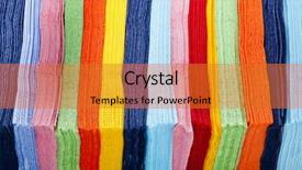  Presentation with napkins - Cool new PPT layouts with colorful strips paper napkins background backdrop and a gold colored foreground