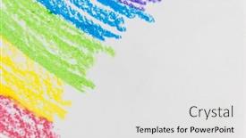  Presentation with stroke - Cool new slides with colorful-stroke-of-pastel-chalk backdrop and a white colored foreground
