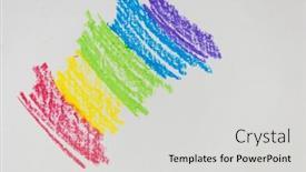  Presentation with stroke - Cool new theme with colorful-stroke-of-pastel-chalk backdrop and a light gray colored foreground