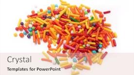  Presentation with sprinkles - PPT layouts having colorful-sugar-sprinkles-easter-sweet background and a lemonade colored foreground