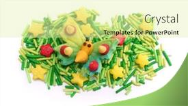  Presentation with sprinkles - Audience pleasing PPT theme consisting of colorful-sugar-sprinkles-easter-sweet backdrop and a blonde colored foreground