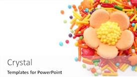  Presentation with sprinkles - PPT layouts with colorful-sugar-sprinkles-easter-sweet background and a white colored foreground