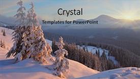  Presentation with morning sunrise - Slide deck having colorful sunrise in the mountains in winter beautiful landscape in the morning carpathians ukraine europe view of mount goverla background and a light blue colored foreground