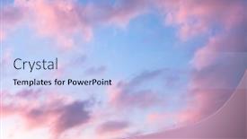  Presentation with heaven - Beautiful presentation featuring colorful-sunset-clouds-over-sky backdrop and a light blue colored foreground