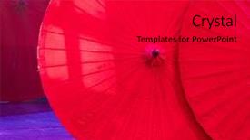  Presentation with asian ghosts - Theme consisting of colorful sunshades - asian umbrella detail handmade decorated background and a dark gray colored foreground