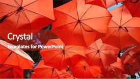  Presentation with solar car sunshade - Slide deck with colorful sunshades - decorative red parasol sunshade ceiling background and a  colored foreground