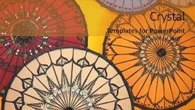  Presentation with traditional - Theme featuring colorful sunshades - myanmar traditional paper umbrellas background and a  colored foreground