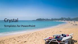  Presentation with sri lanka - Colorful slides enhanced with colorful sunshades - wonderful sand beach of unawatuna backdrop and a light blue colored foreground